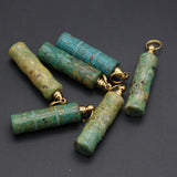 Natural Stone Phoenix Turquoise Perfume Bottle Pendant For Jewelry Making