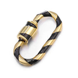 3PCS 13.2*25mm Plated Oval Screw Clasp Jewelry Findings