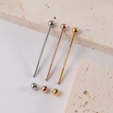 3PCS 14G Industrial Scaffold Barbell Zircon Cartilage Earrings