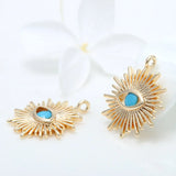 3PCS 14K Brass Eye Charm Pendants DIY Jewelry Making Findings
