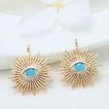 3PCS 14K Brass Eye Charm Pendants DIY Jewelry Making Findings