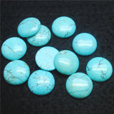 3PCS 40MM Turquoise Stone Round Cabochons Women Pendants Making