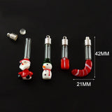 3PCS 6MM Christmas Glass Vials Pendant Name On Rice Art Wishing Bottle