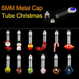 3PCS 6MM Christmas Glass Vials Pendant Name On Rice Art Wishing Bottle
