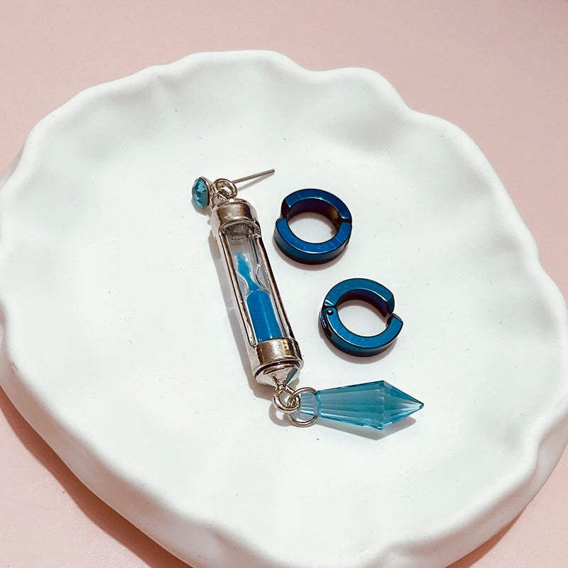 Anime Vanitas Cosplay Earrings Sets with Hourglass Crystal