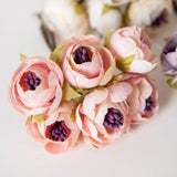 3PCS Silk Tea Roses Buds for DIY Wedding Bouquet