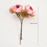 3PCS Silk Tea Roses Buds for DIY Wedding Bouquet