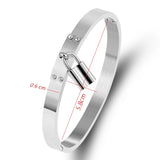 3PCS Roman Numeral Cuff Bracelets Stainless Steel Bangles Set