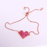 3PCS Rose CZ Bracelets & Bangles Charm Zirconia Copper Chain Women Jewelry