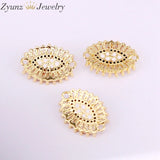 3PCS Eye Shell CZ Micro Pave Bracelets Copper Chain Women Jewelry