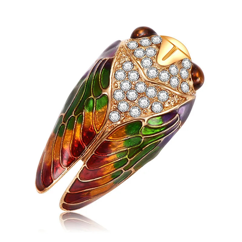 3PCS Cicada Look Brooch Pins for Women Crafts Dress Insect Series