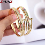 3PCS Classic Woman Bangles Top Cubic Zircon Jewelry Bangle For Women