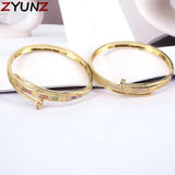 3PCS Classic Woman Bangles Top Cubic Zircon Jewelry Bangle For Women