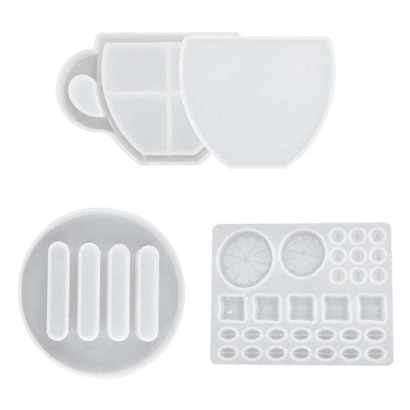 3PCS Coffee Lemon Slices Mold Epoxy Resin Casting Mold