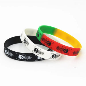 Skull Man Silicone Wristband Sports Skeleton Rubber Bracelets