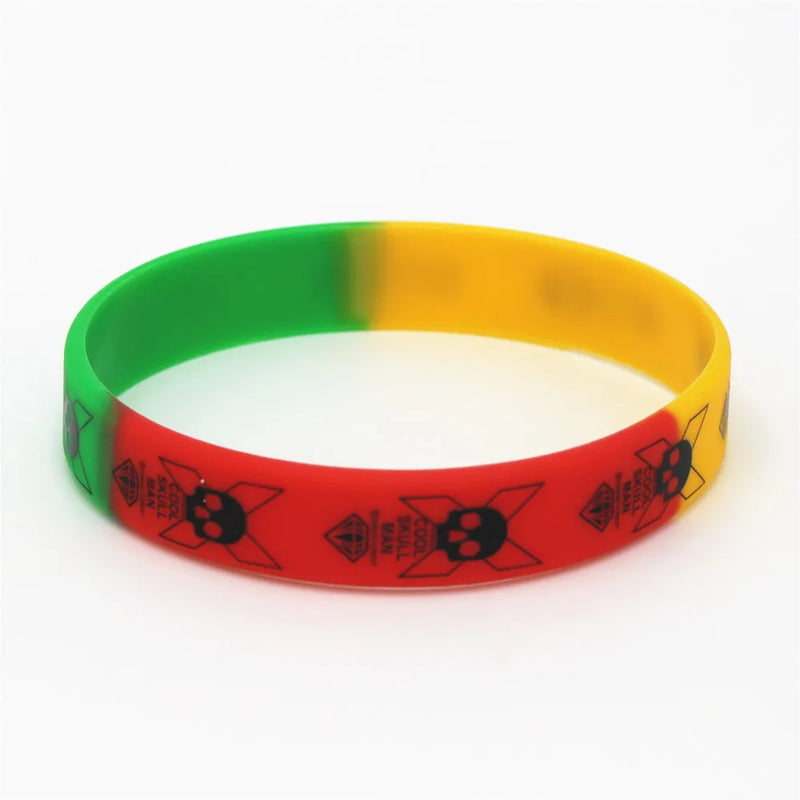 Skull Man Silicone Wristband Sports Skeleton Rubber Bracelets