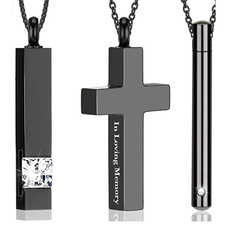 3PCS Memorial Urn Pendant Necklaces - Ashes Necklace For Memorial