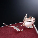 3PCS Crystal Maataifaal Enamel Flower Brooches