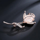 3PCS Crystal Maataifaal Enamel Flower Brooches