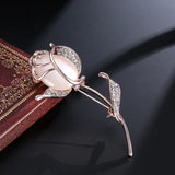 3PCS Crystal Maataifaal Enamel Flower Brooches