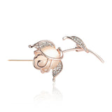 3PCS Crystal Maataifaal Enamel Flower Brooches