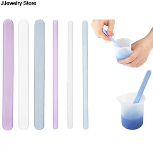 3PCS Silicone Mirror Stirring Rod Resin Dripping Tool