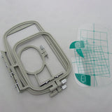 3PCS Embroidery Hoop Frame Set for Brother Sewing Machines