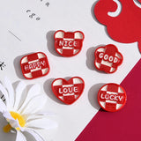 3PCS English Letter Heart Leather Charms DIY Keychain Ring Jewelry
