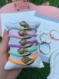 3PCS Snake Animal Enamel Cuff Bracelet Geometry Bangle Jewelry Women