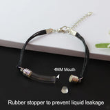 Glass Vial Pendant Bracelet Name on Rice Jewelry