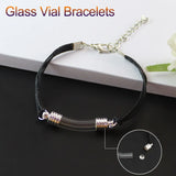 Glass Vial Pendant Bracelet Name on Rice Jewelry