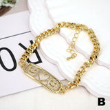 3PCS Crystal Zircon Smiley Face Heart Bracelet Set