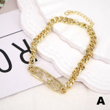 3PCS Crystal Zircon Smiley Face Heart Bracelet Set