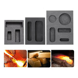 3PCS Graphite Ingot Mold for Casting and Smelting Tools