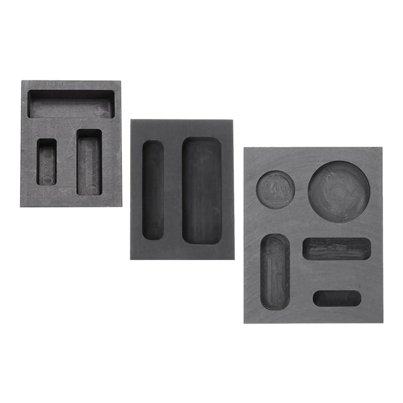 3PCS Graphite Ingot Mold for Casting and Smelting