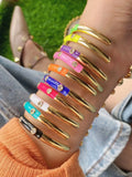 Hot Dripping Oil Enamel Cuff Bracelet