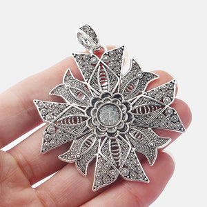 3 PCS Large Antique Round Blank Tray Pendant Charm for Necklace Jewelry Findings