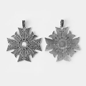 3 PCS Large Antique Round Blank Tray Pendant Charm for Necklace Jewelry Findings