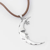 3PCS Tibetan Silver Moon Charm With Star Big Star Pendants