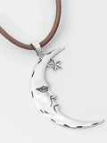 3PCS Tibetan Silver Moon Charm With Star Big Star Pendants
