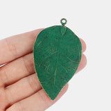 3PCS Vintage Bronze Leaf Charms Pendants Necklace Jewelry Findings
