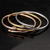 3PCS/Lot Stainless Steel Bangles Cuff Bracelets Women Punk Bangles