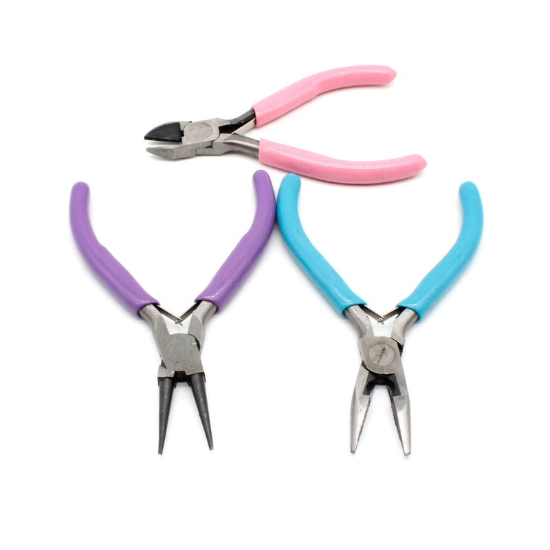 3PCS Mini Jewelry Plier Set Wire Cutter Jewelry Making Beading Hobby Tools
