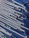 Geometric Zircon Tennis Chain Bracelet Gold-Color Micro Pave Jewelry