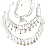 3PCS Summer Beach Anklet Bracelet Multilayer Circle Pattern Leg Chain