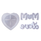 3PCS Mom's Silicone Resin Molds Love Heart Mold for Epoxy Casting Soap Floral