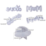 3PCS Mom's Silicone Resin Love Mom Heart Mold for Epoxy