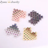 CZ Rainbow Charm Heart Bracelet for Women Jewelry