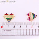 CZ Rainbow Charm Heart Bracelet for Women Jewelry