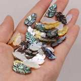 3PCS Natural Abalone Leaf Pendant DIY Necklace Earring Jewelry Gift